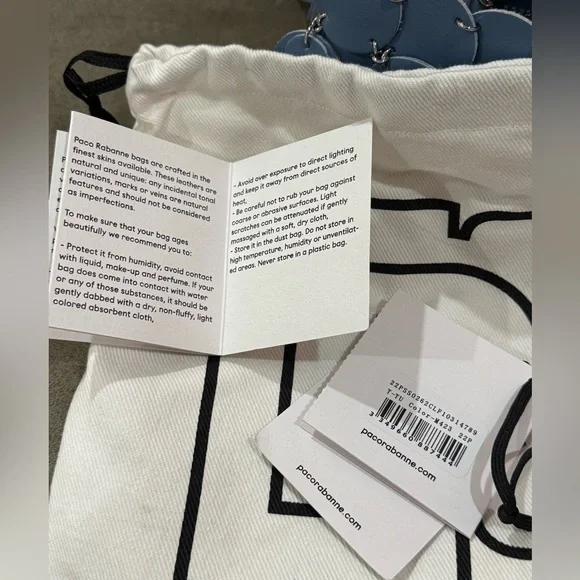 Paco Rabanne Iconic Disc Belt Bag – Powder Blue Leather - Picture 8 of 10